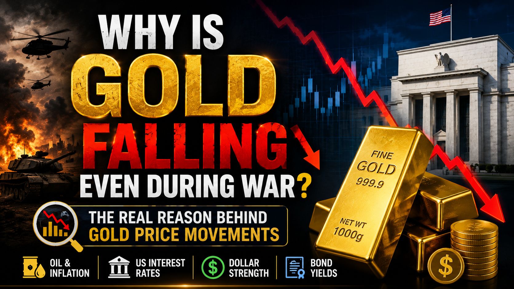 Why Is Gold Falling Even During War? The Real Reason Behind Gold Price Movements