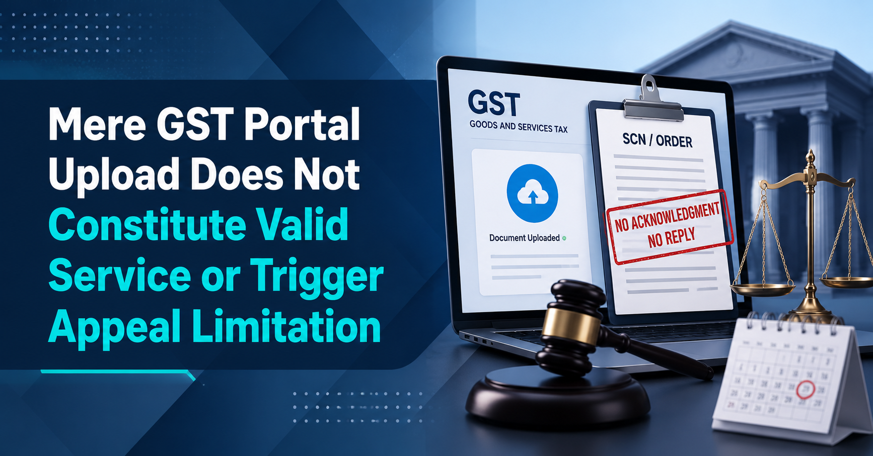 Key Takeaways: Mere GST Portal Upload Does Not Constitute Valid Service or Trigger Appeal Limitation