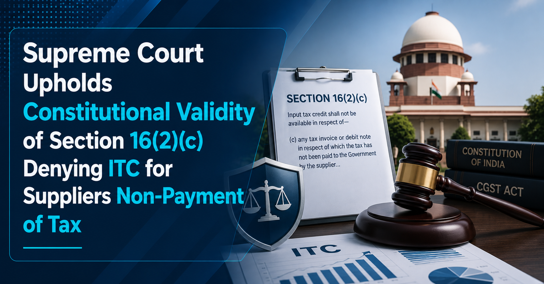 Key Takeaways: Supreme Court Upholds Constitutional Validity of Section 16(2)(c) Denying ITC for Suppliers Non-Payment of Tax