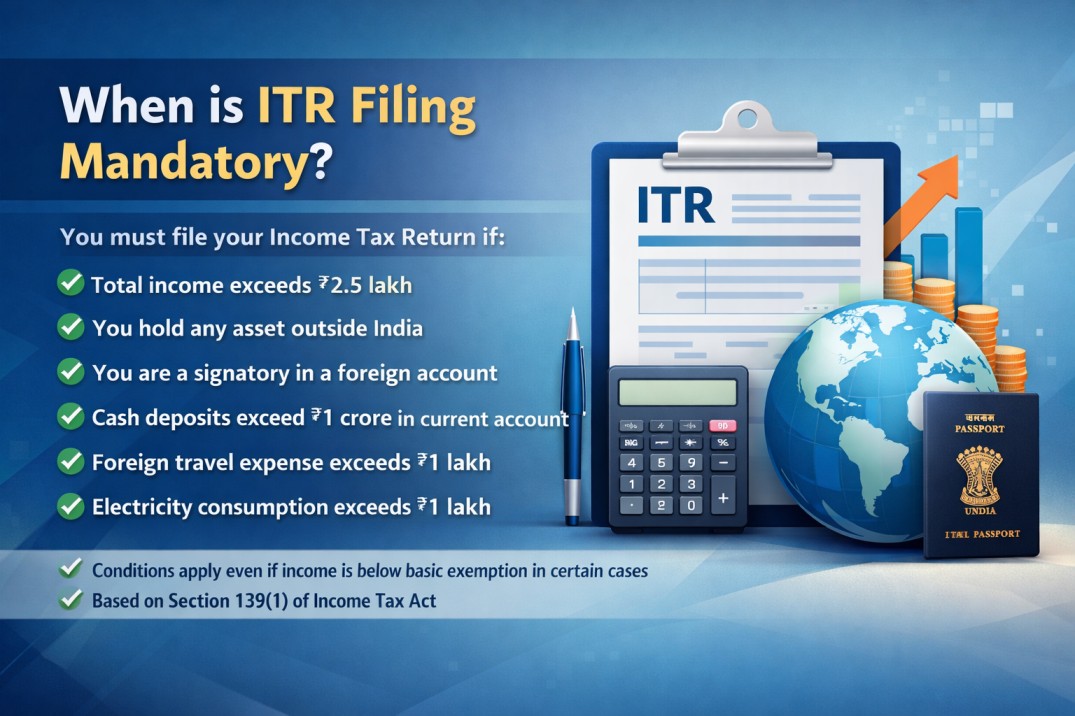 WHEN IS ITR FILING MANDATORY IN INDIA?