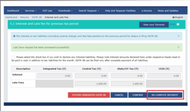 GST Advisory on Re-Computation of Interest in Table 5.1 of GSTR-3B (Feb 2026 Glitch Impact)