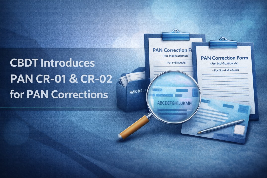 CBDT Introduces PAN CR-01 & CR-02 for PAN Corrections