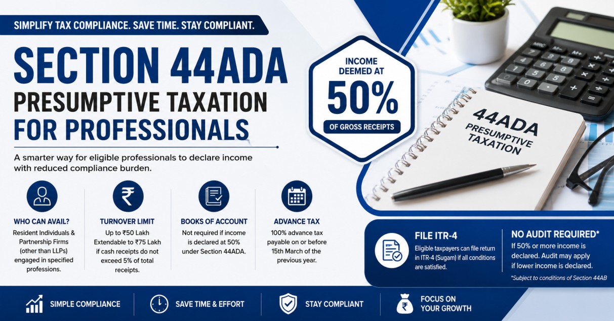 Section 44ADA Presumptive Taxation for Professionals – Complete Guide