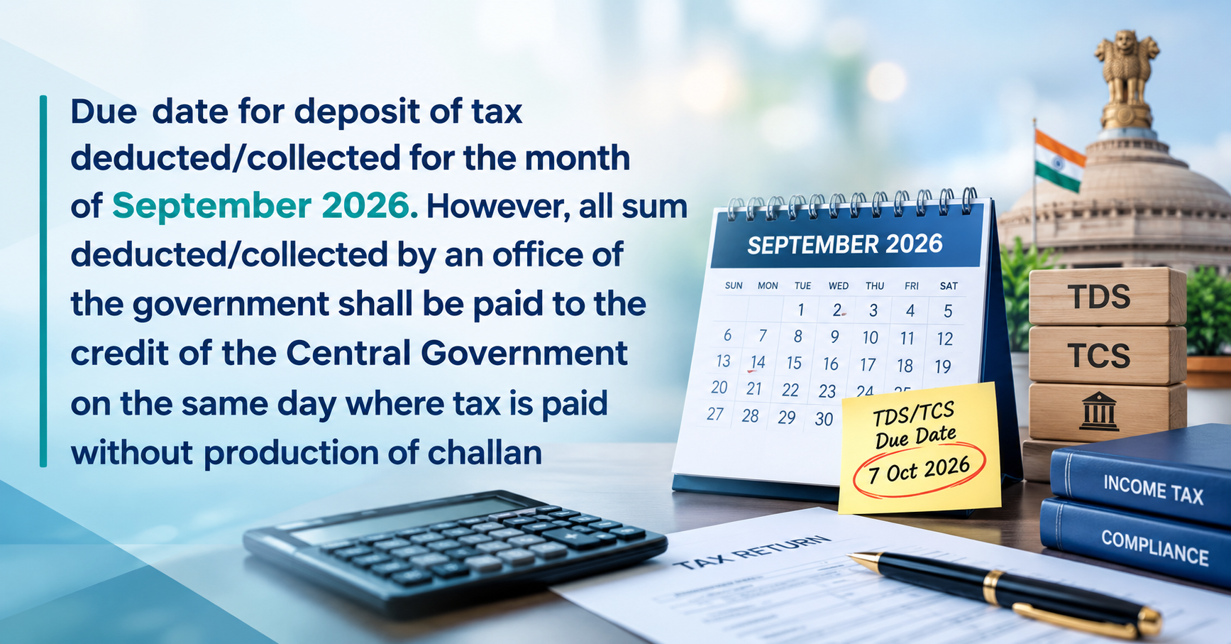 Upcoming Deadline: Statement in Form 1 (Income-tax Rules, 2026) by the stock exchange for the month of August 2026, in respect of transactions in which client codes have been modified after registering in the system. — Due 15 Sep 2026