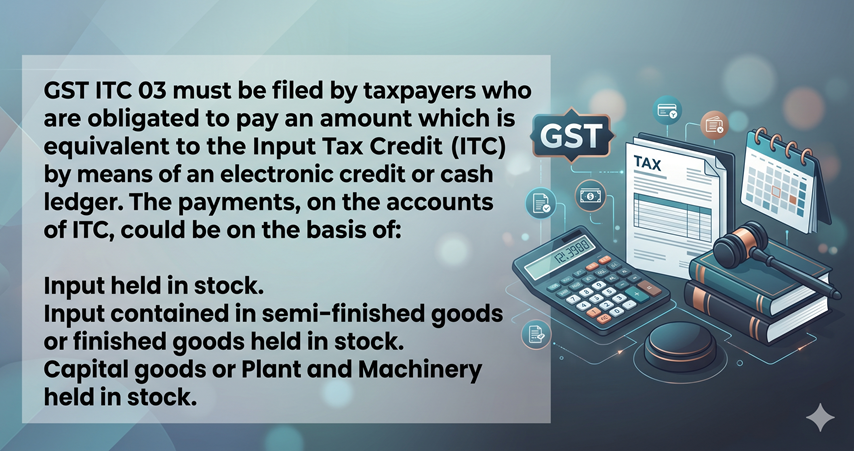 Upcoming Deadline: Understanding Form GST ITC-03: Applicability, Rules, and Reversal of Input Tax Credit