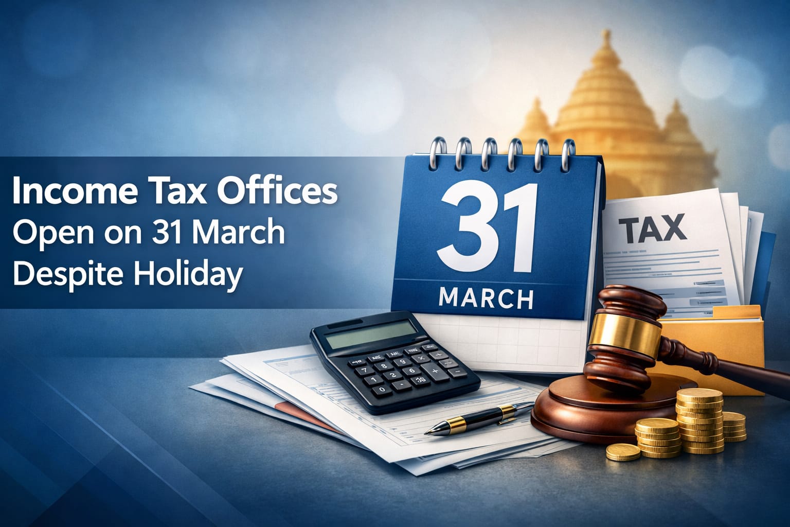 Income Tax Offices Open on 31 March Despite Holiday