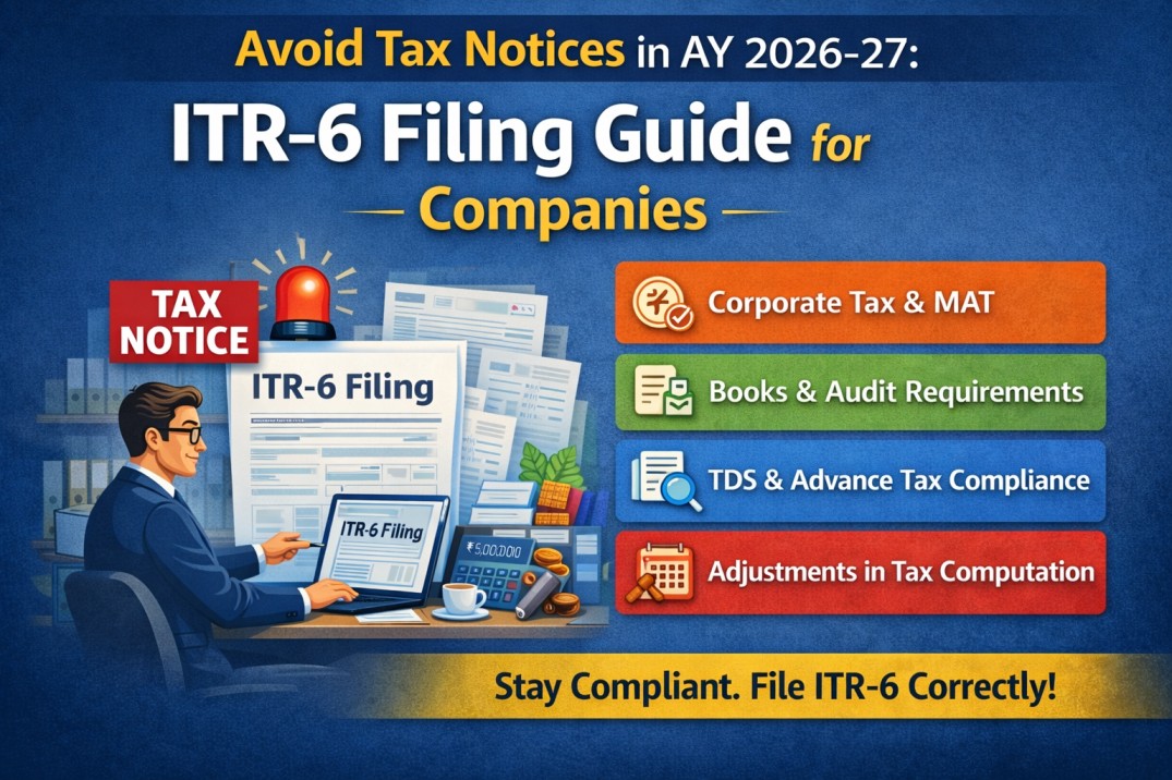 Avoid Tax Notices in AY 2026-27: ITR-6 Filing Guide for Companies