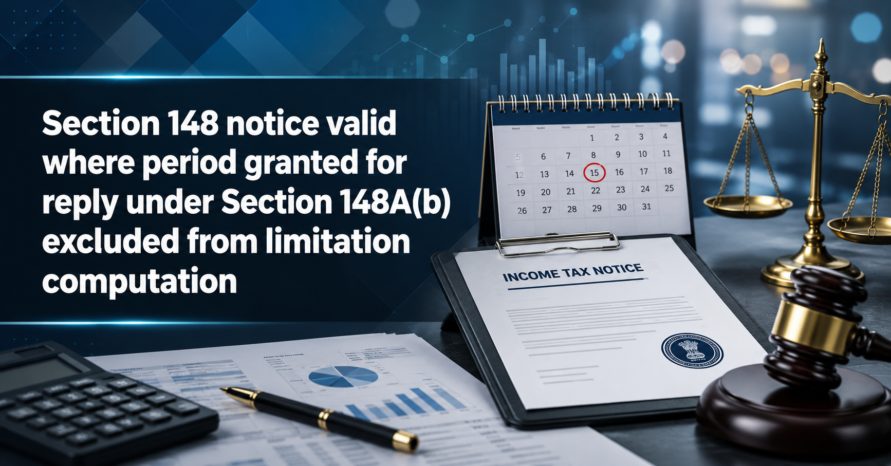 Key Takeaways: Section 148 notice valid where period granted for reply under Section 148A(b) excluded from limitation computation