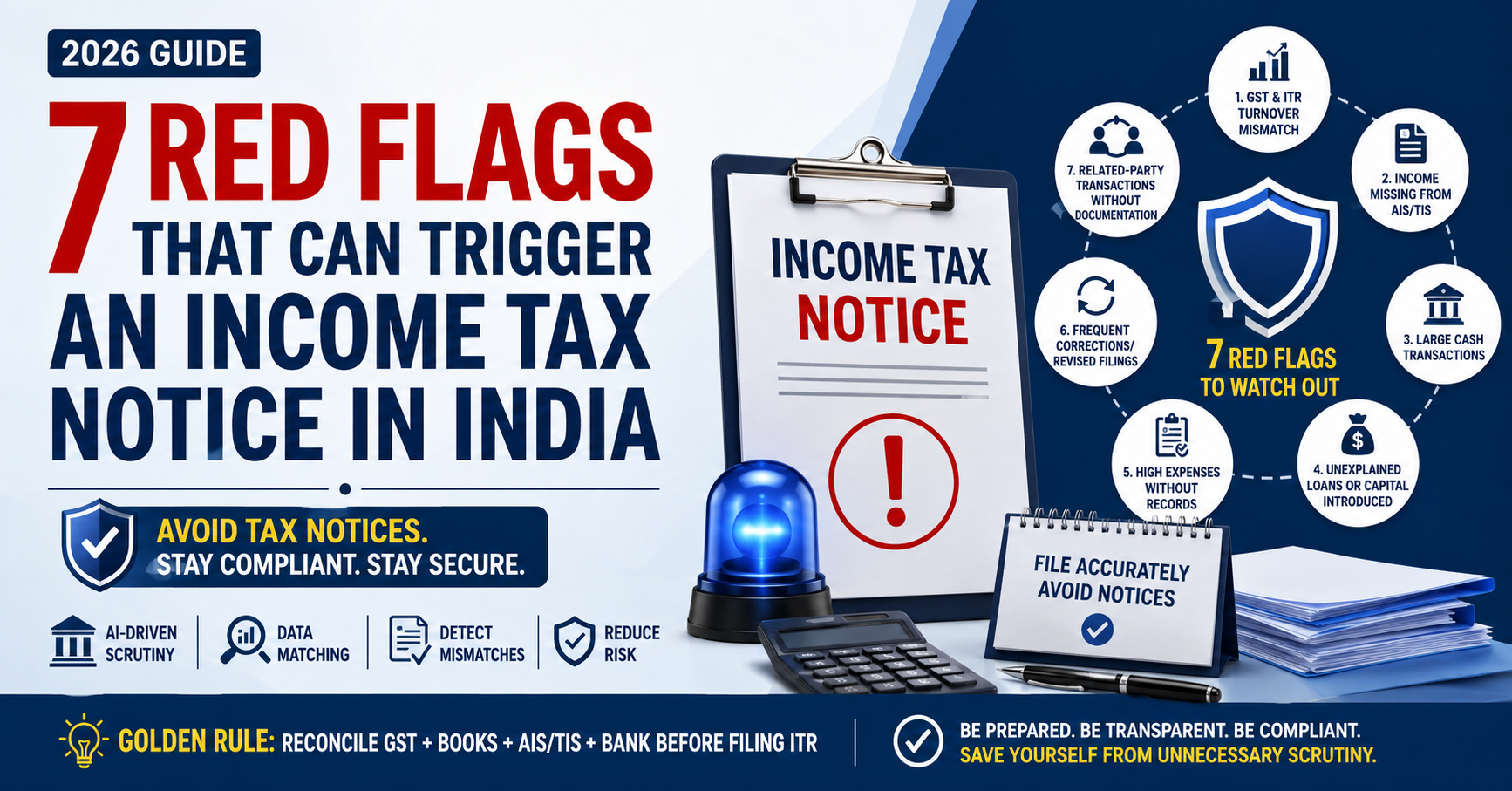7 Red Flags That Can Trigger an Income Tax Notice in India (2026 Guide)