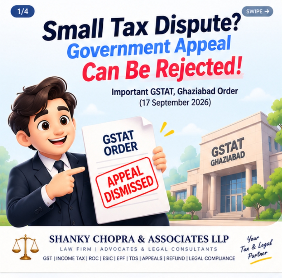 **GSTAT **GSTAT Order 2026: Departmental GST Appeal Below ₹20 Lakh Monetary Limit Dismissed**
