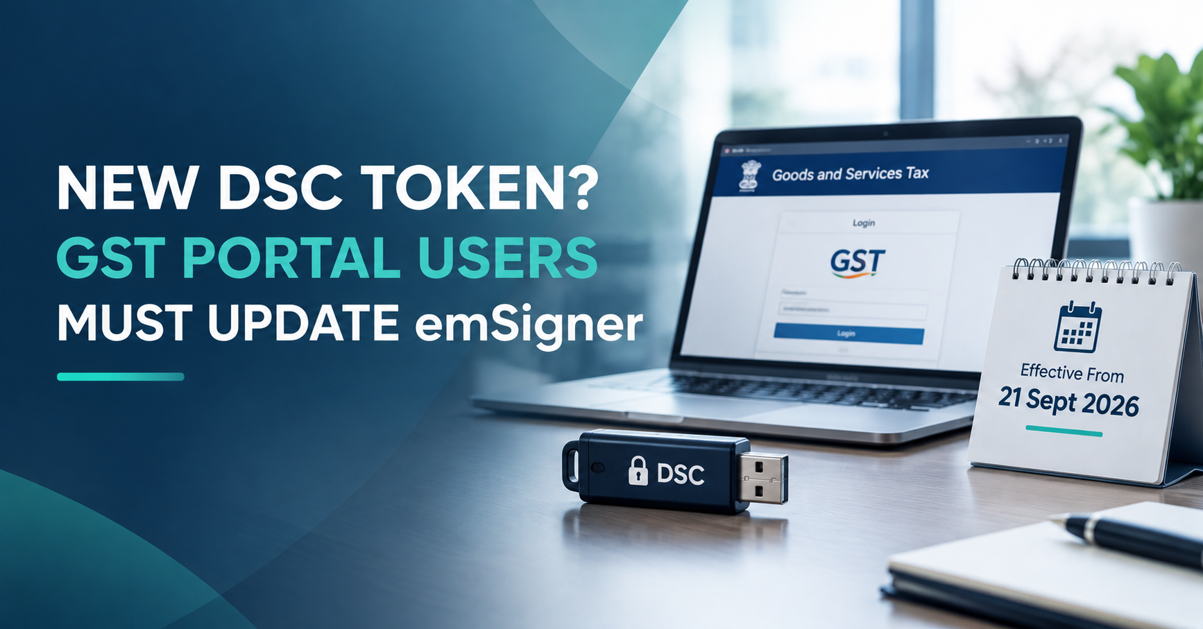 NEW DSC TOKEN? GST PORTAL USERS MUST UPDATE emSigner
