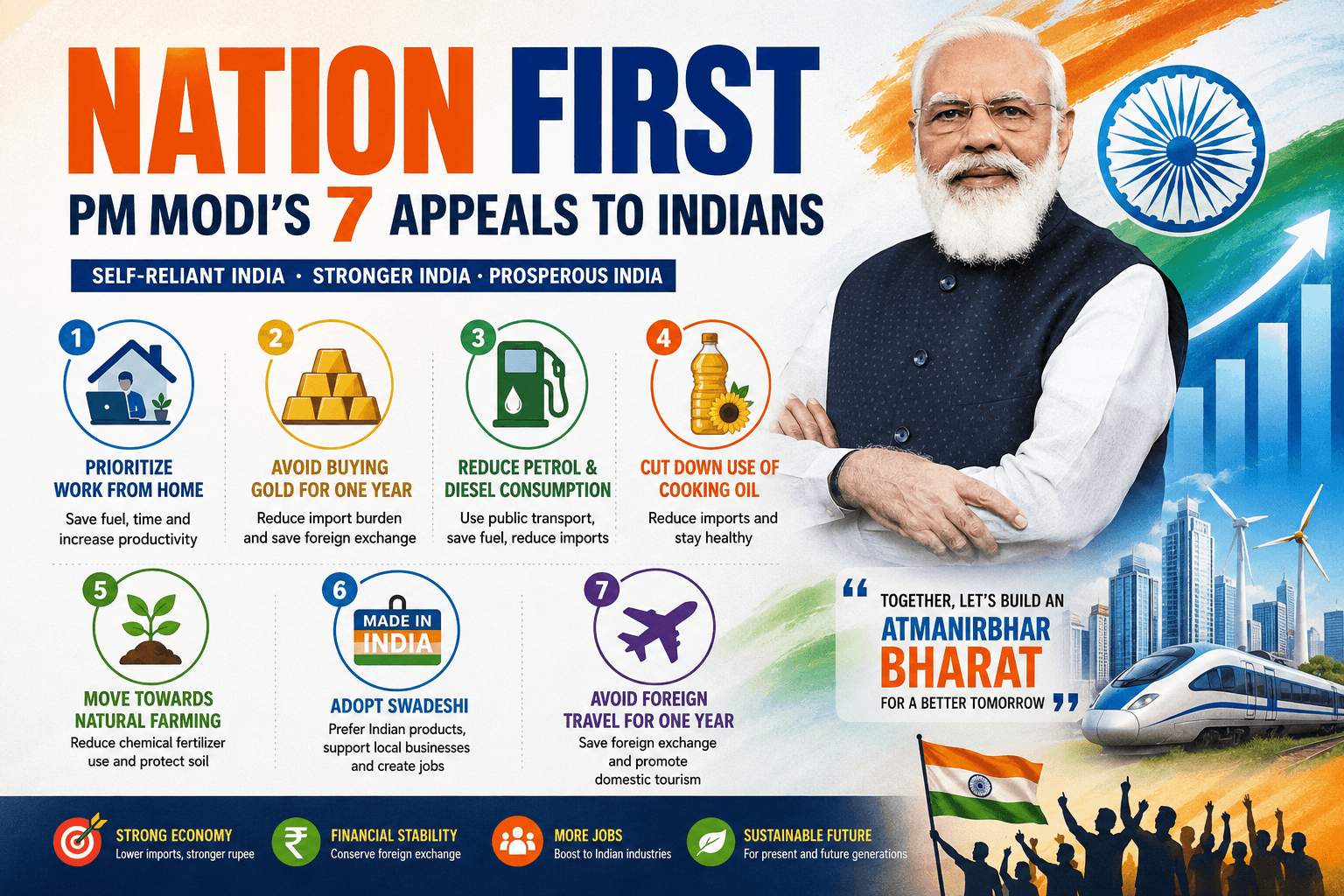 Nation First: Understanding PM Modi’s 7 Appeals to Indians — An Economic and Strategic Perspective