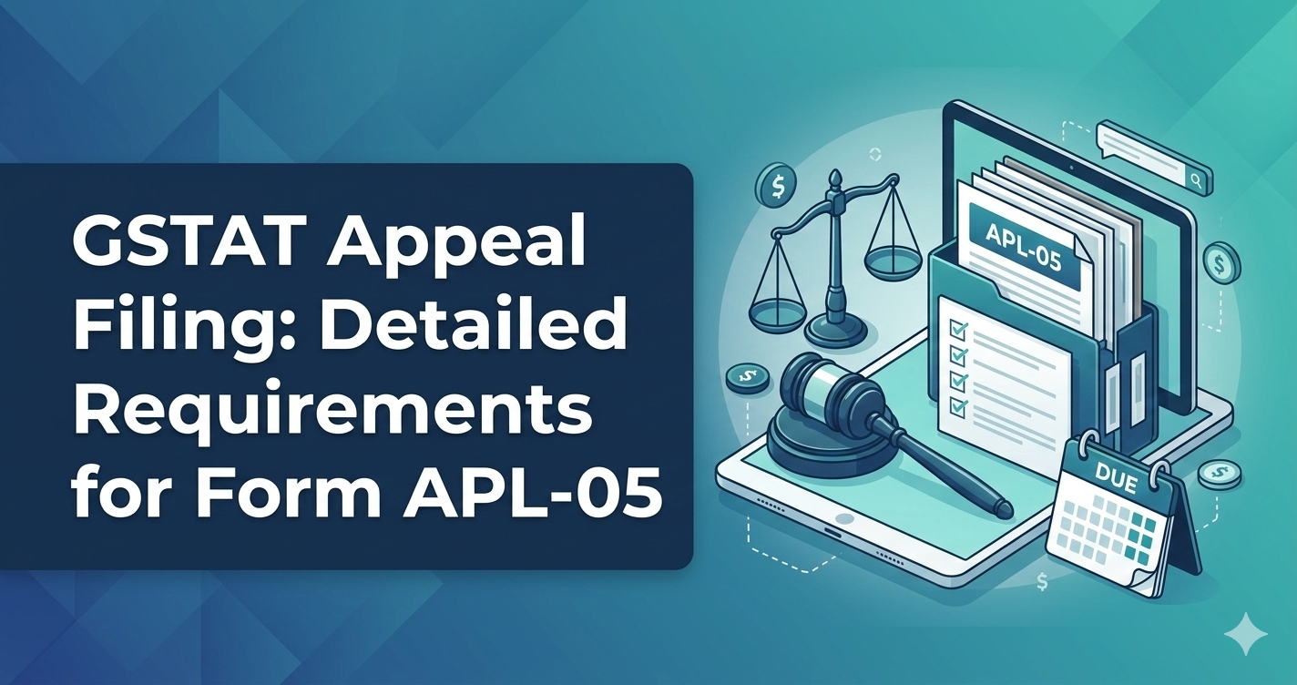 GSTAT Appeal Filing: Detailed Requirements for Form APL-05