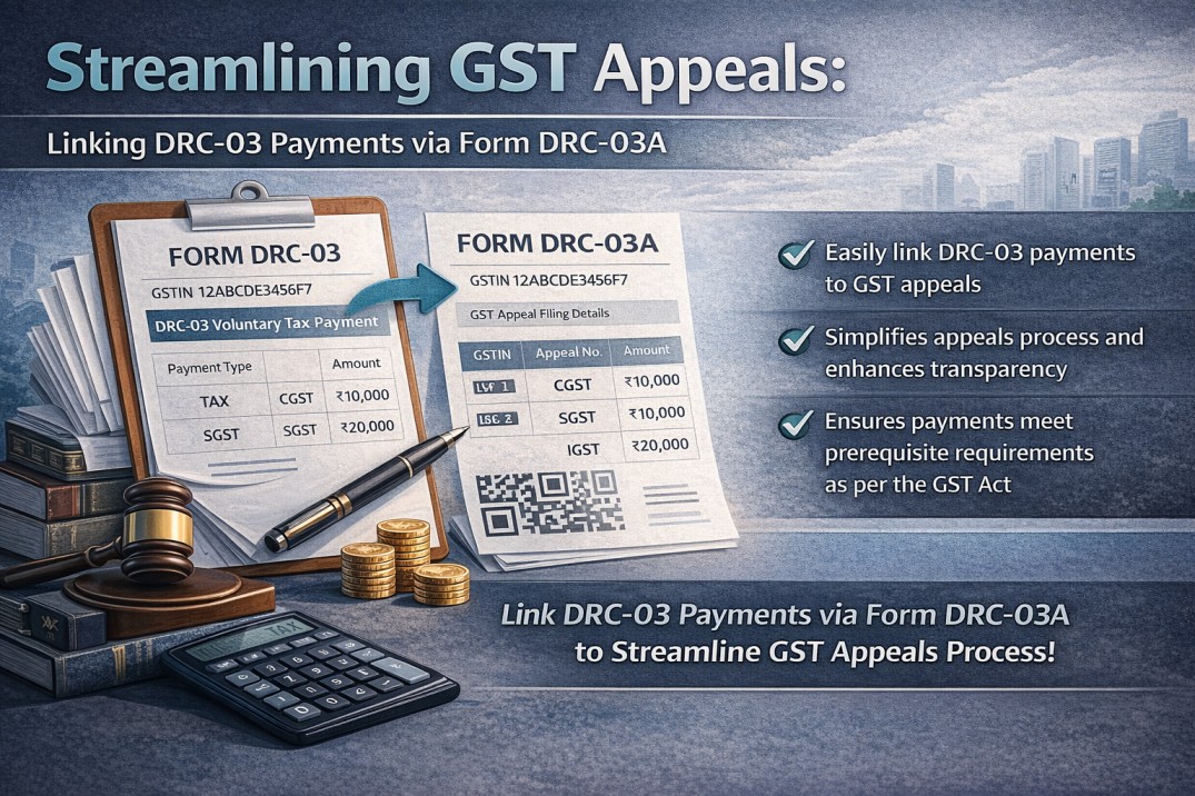 Streamlining GST Appeals: Linking DRC-03 Payments via Form DRC-03A