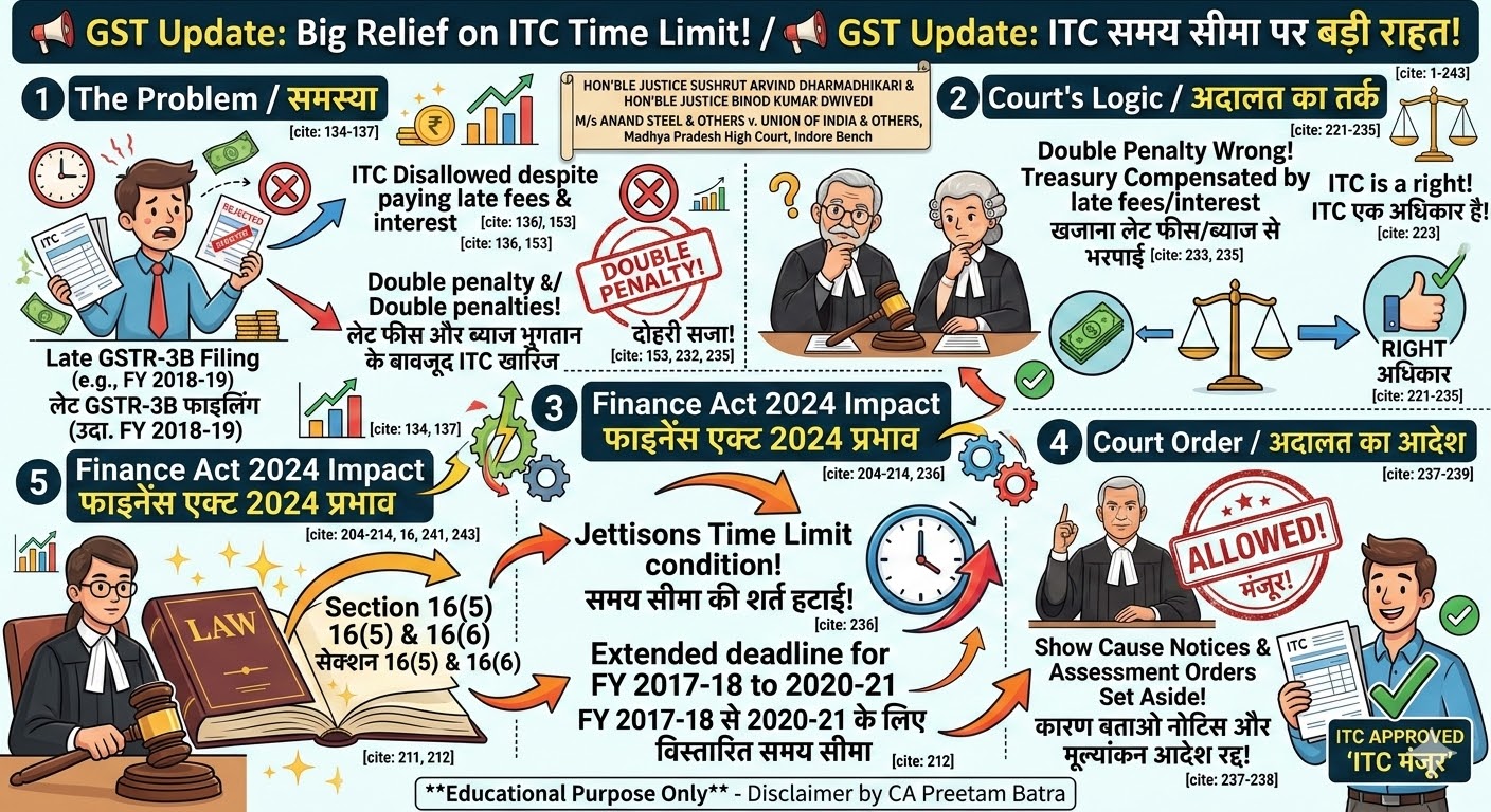  📢 GST Update: ITC के समय सीमा (Time Limit) पर बड़ी राहत!