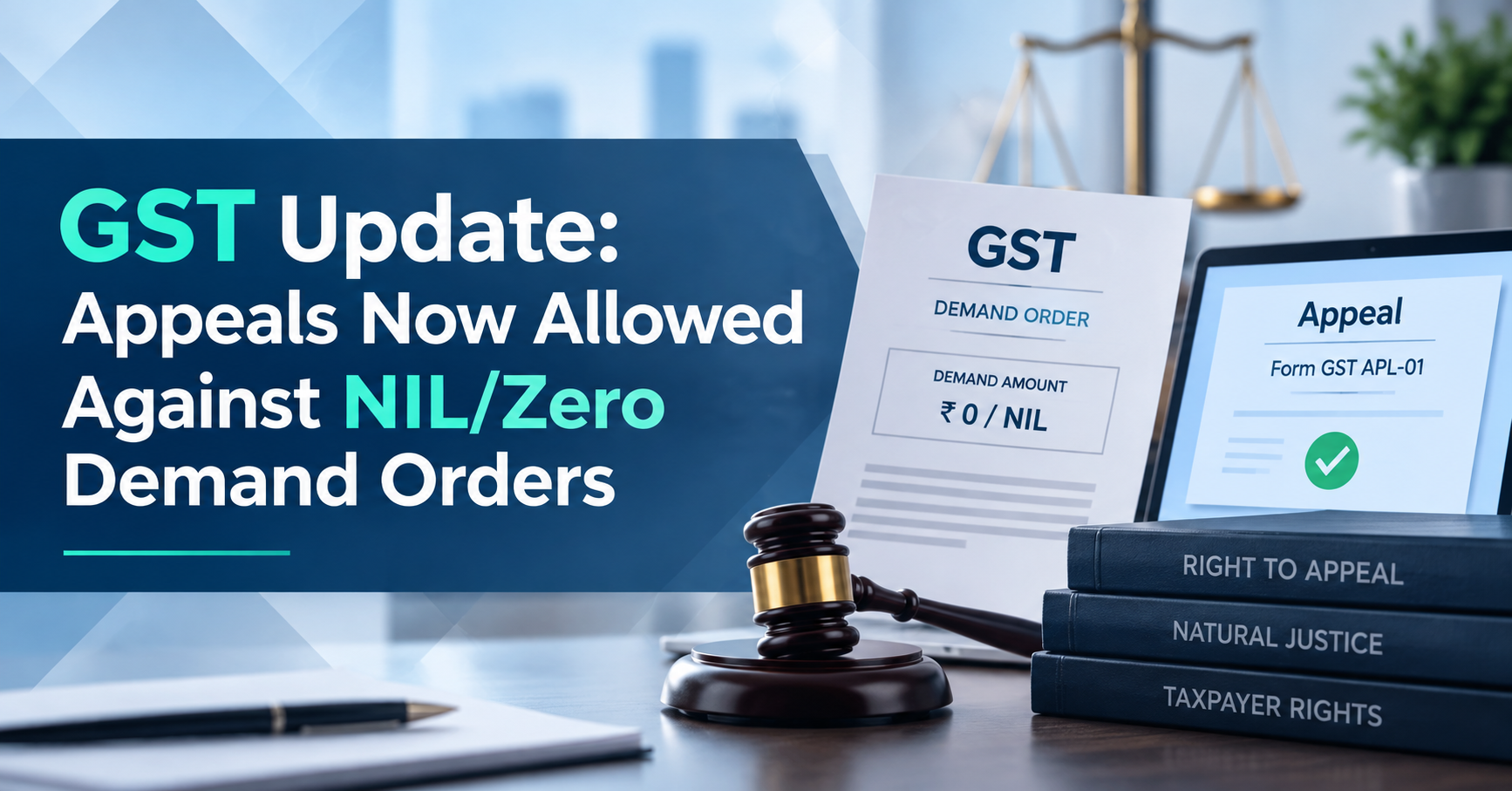 GST Update: Appeals Now Allowed Against NIL/Zero Demand Orders