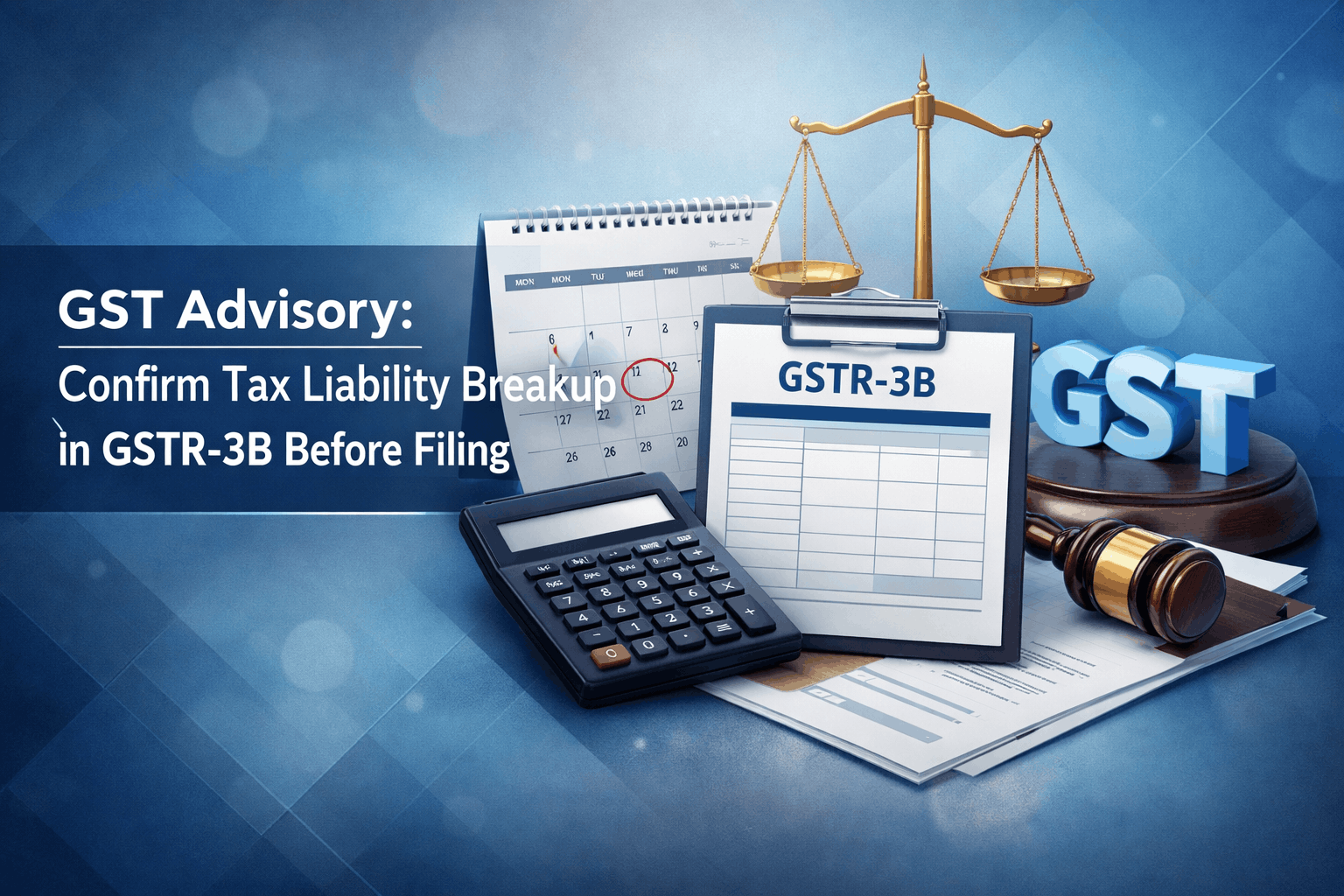 GST Advisory: Confirm Tax Liability Breakup in GSTR-3B Before Filing