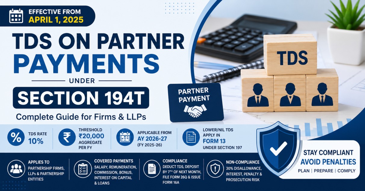 TDS on Partner Payments Under Section 194T – Complete Verified Guide (Effective April 2025)