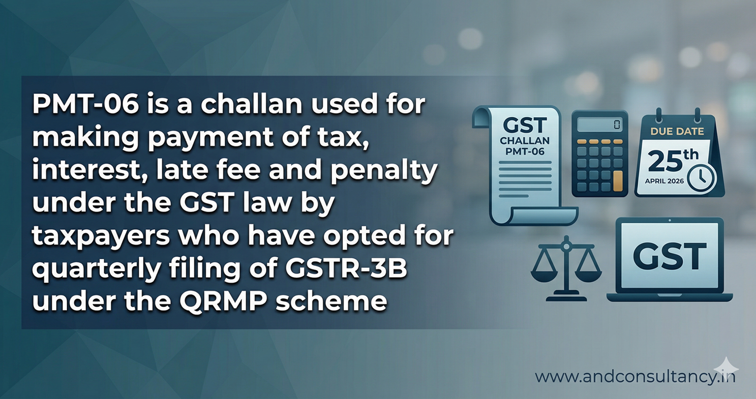 Upcoming Deadline: Understanding Form GST PMT-06: A Vital Compliance Tool for QRMP Taxpayers— Due 25 Mar 2026