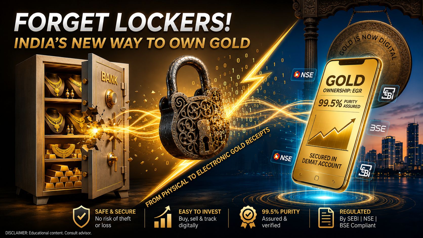 Forget Lockers: Gold Can Now Be Held in Your Demat Account! Understanding Electronic Gold Receipts (EGRs)