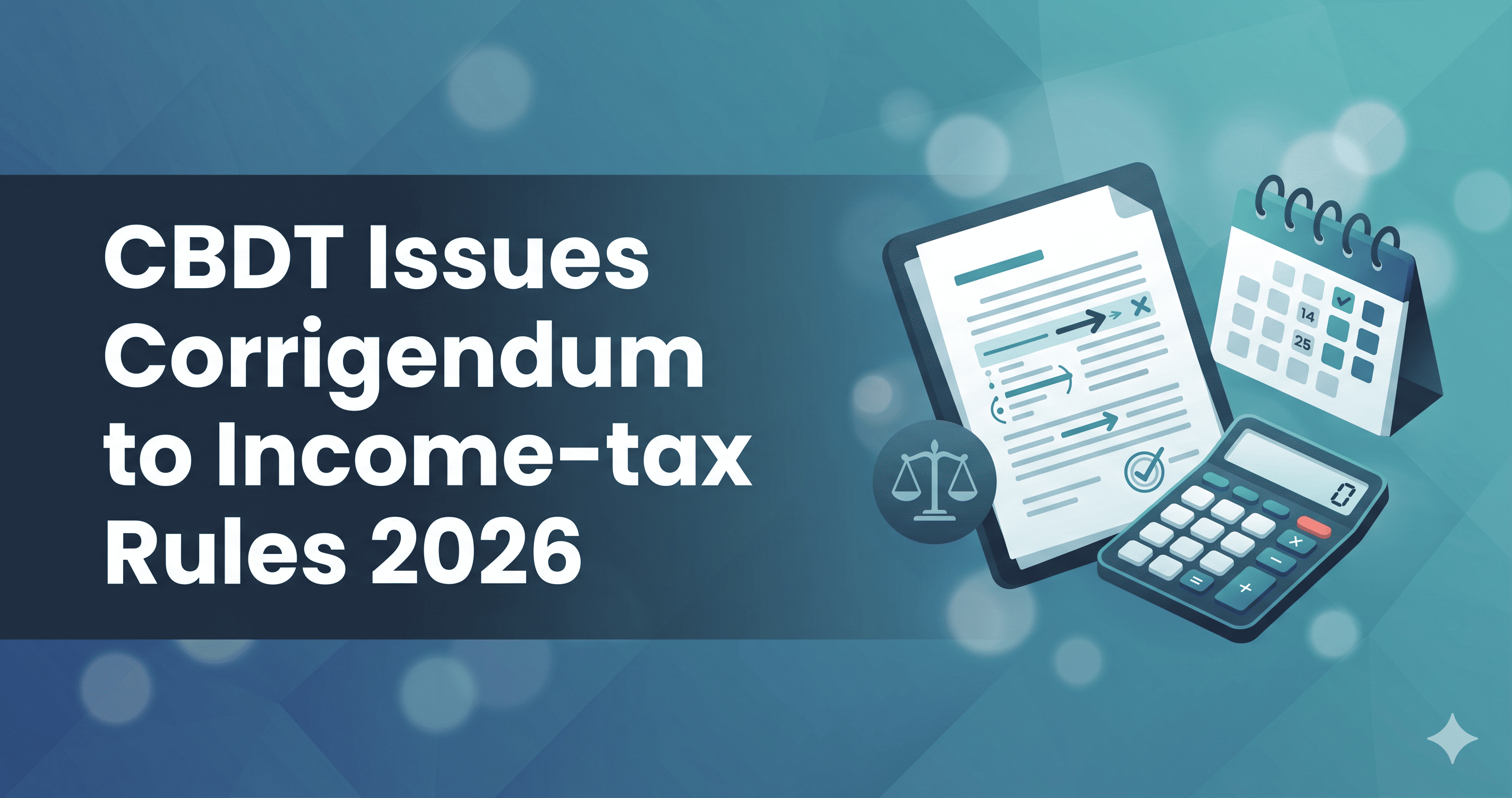 CBDT Issues Corrigendum to Income-tax Rules 2026