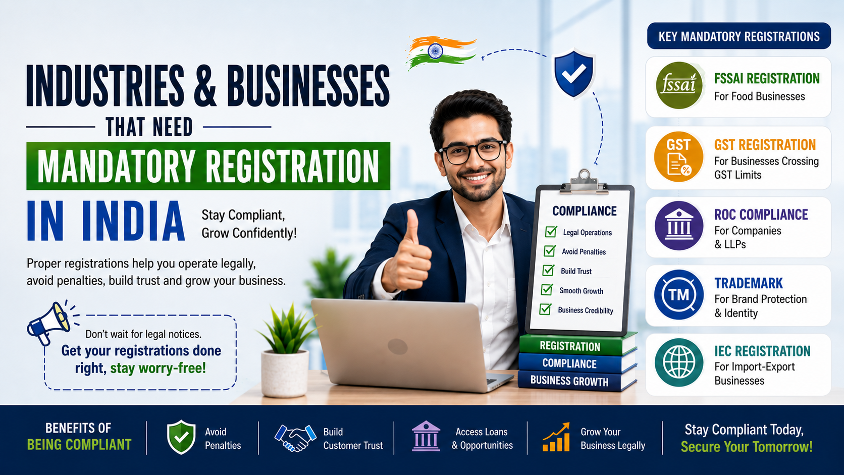 Industries & Businesses That Need Mandatory Registration in India