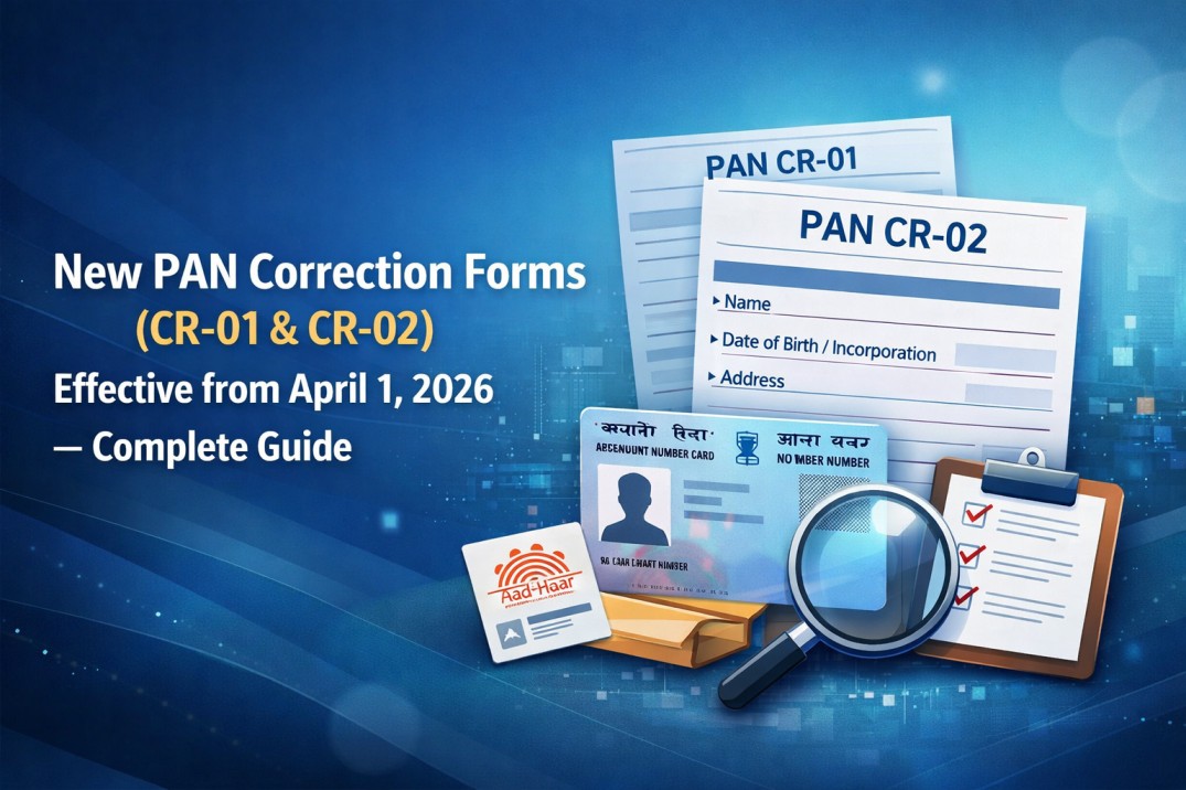 New PAN Correction Forms (CR-01 & CR-02) Effective from April 1, 2026 – Complete Guide