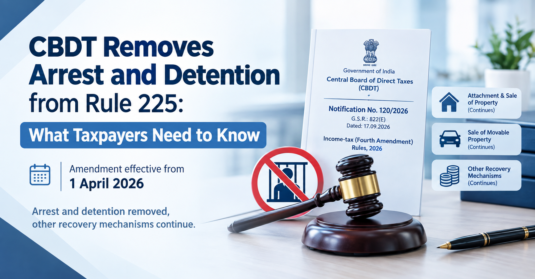 CBDT Removes Arrest and Detention from Rule 225: What Taxpayers Need to Know