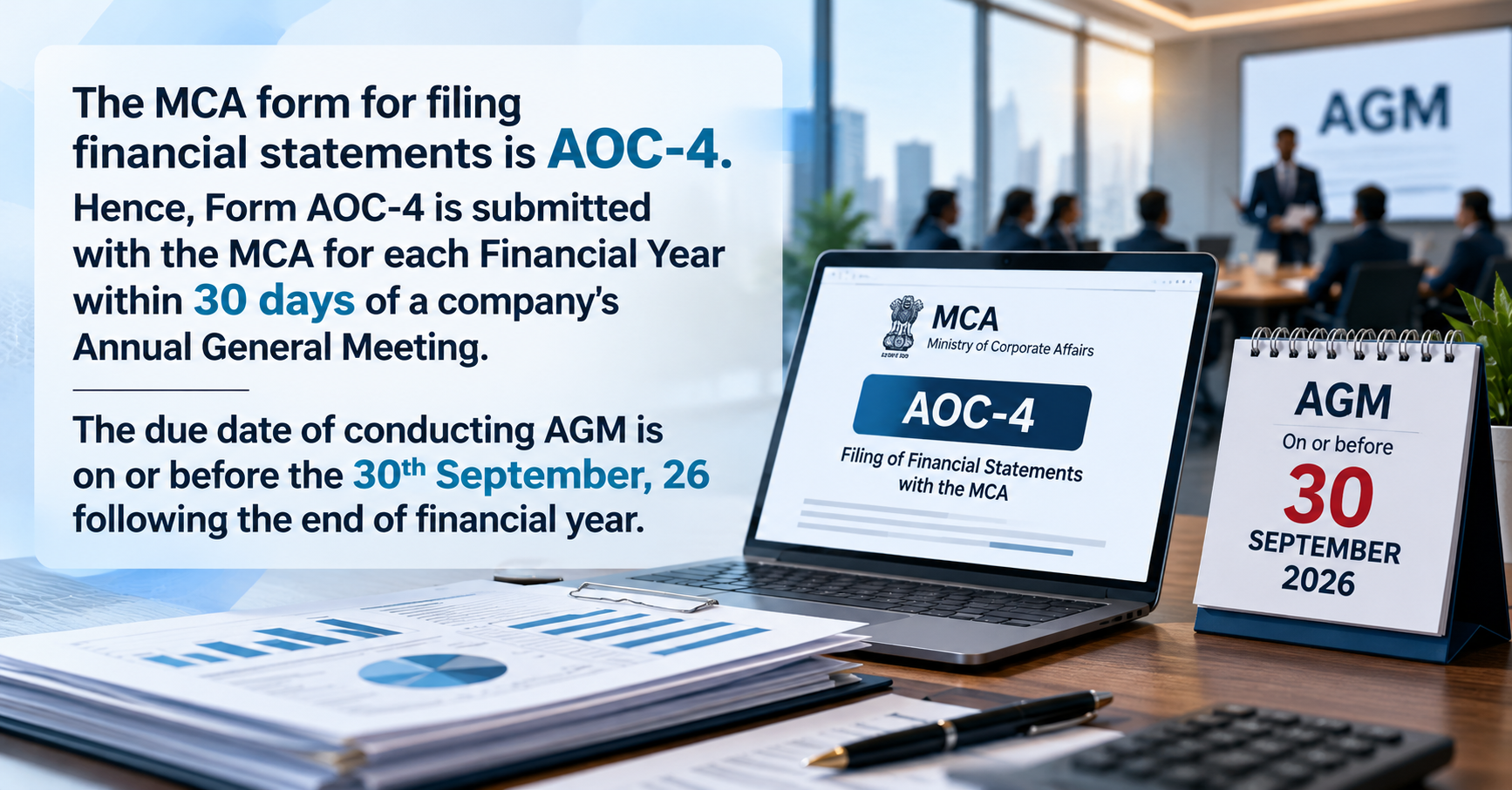 Form AOC-4 Filing Due Date for FY 2025-26