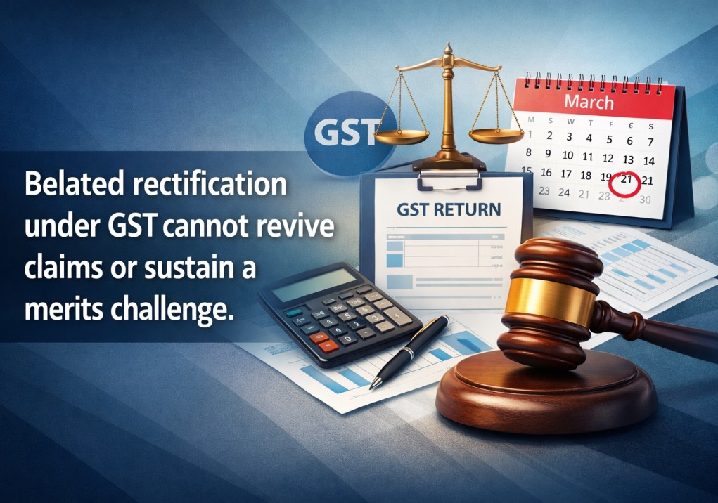 Key Takeaways: Belated rectification under GST cannot revive claims or sustain a merits challenge.