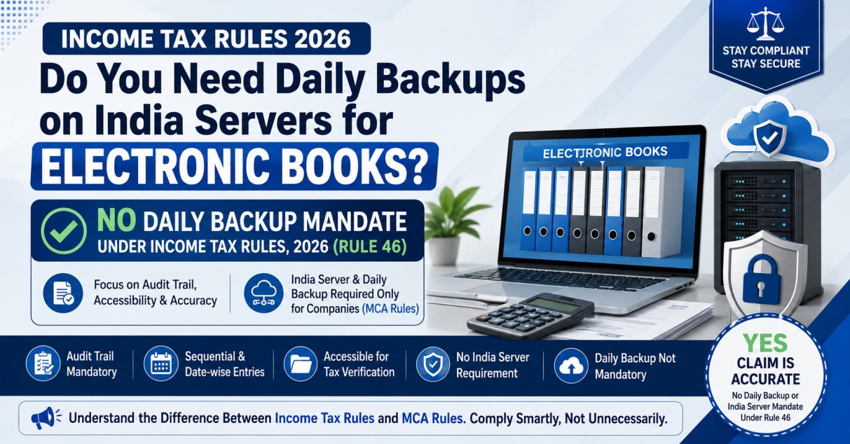 Income Tax Rules 2026: Do You Need Daily Backups on India Servers for Electronic Books?