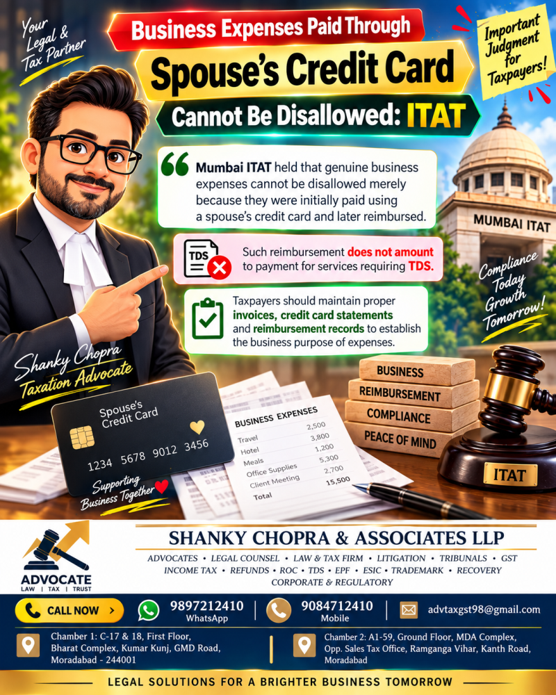 Spouse’s Credit Card Business Expenses: Important Mumbai ITAT Ruling