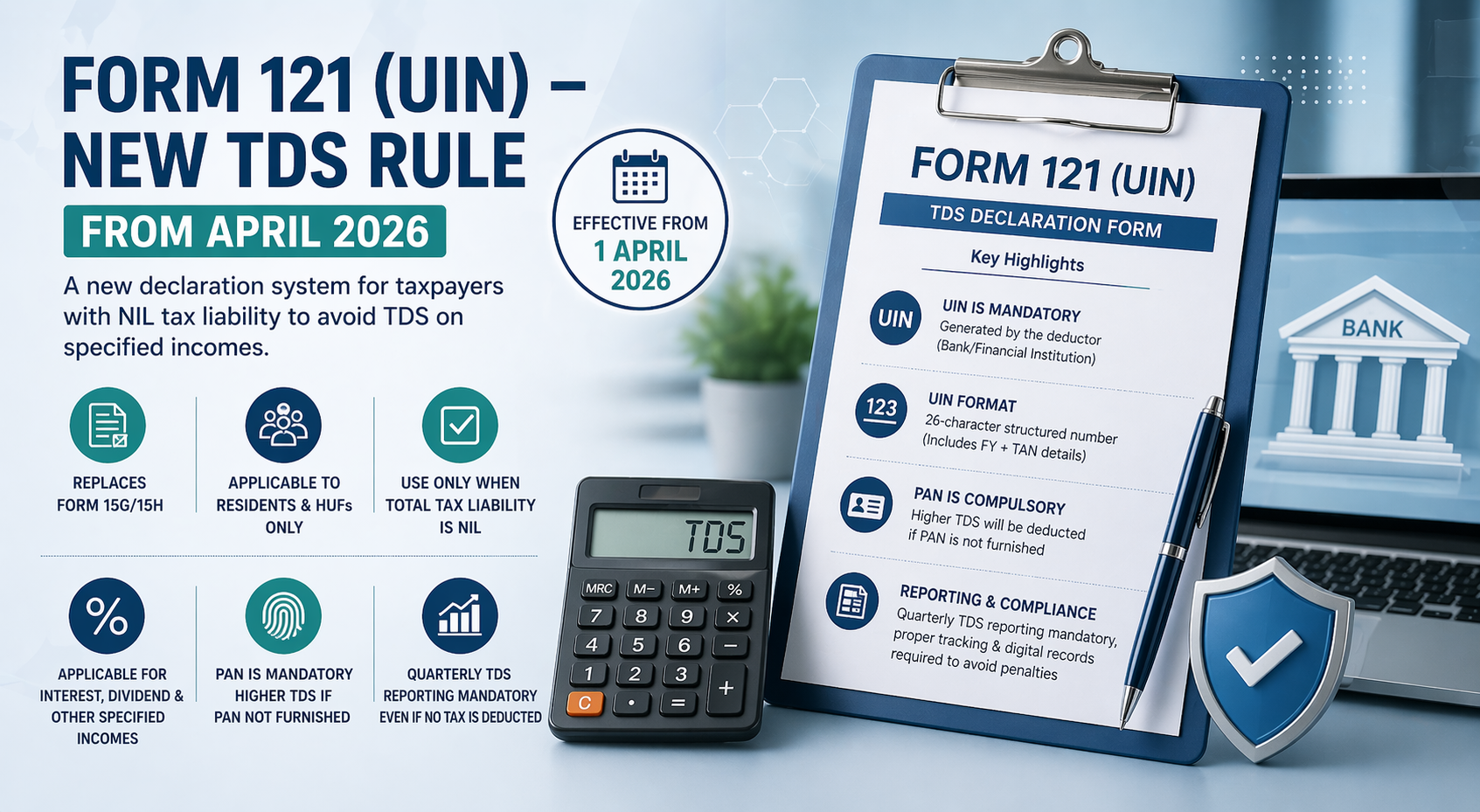 Form 121 (UIN) – New TDS Declaration Rule from April 2026